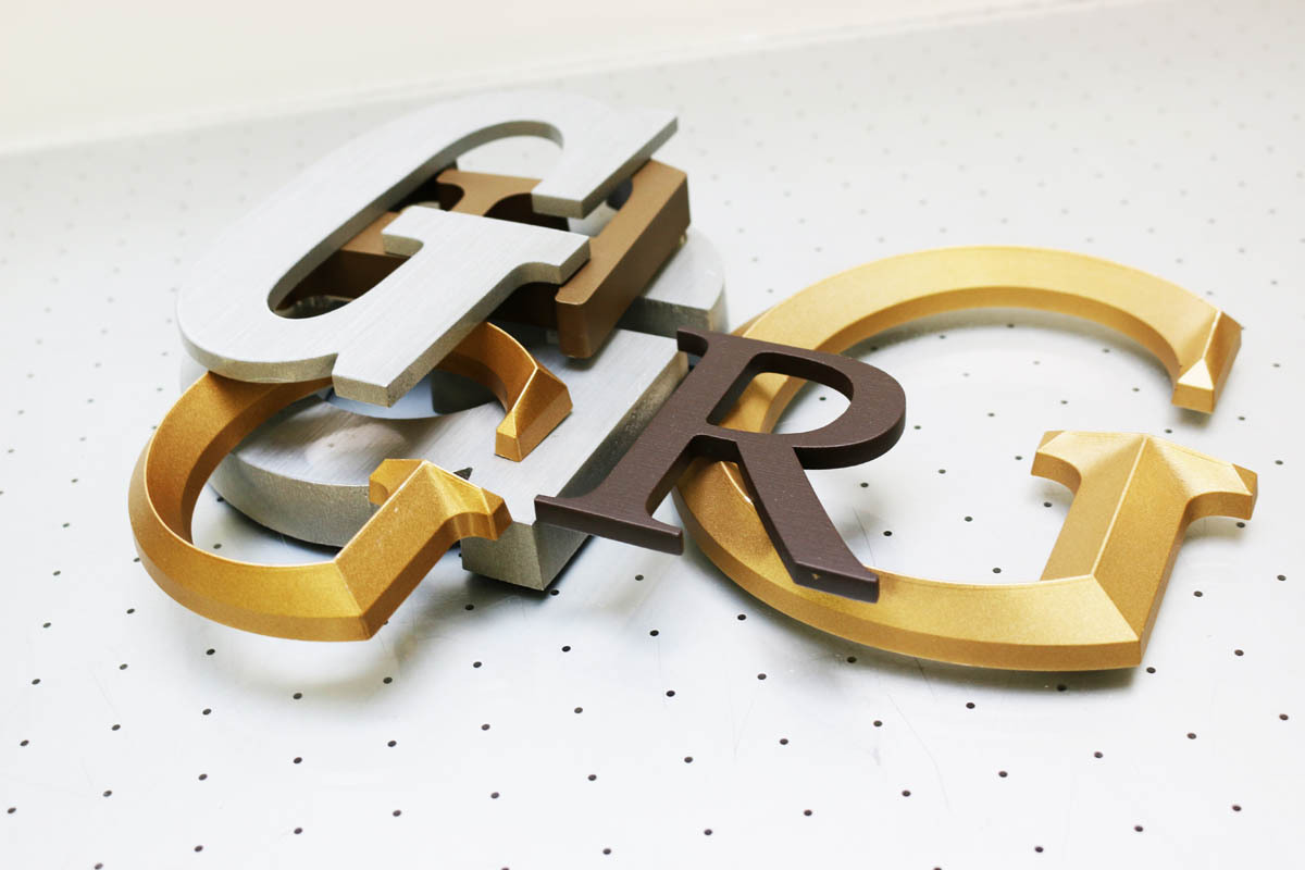 2 inch Bronze Sign Letters, Custom Cut, Pin Mounted